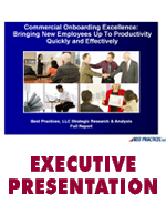 Commercial On-Boarding Excellence:�Bringing New Employees Up To Productivity�Quickly and Effectively